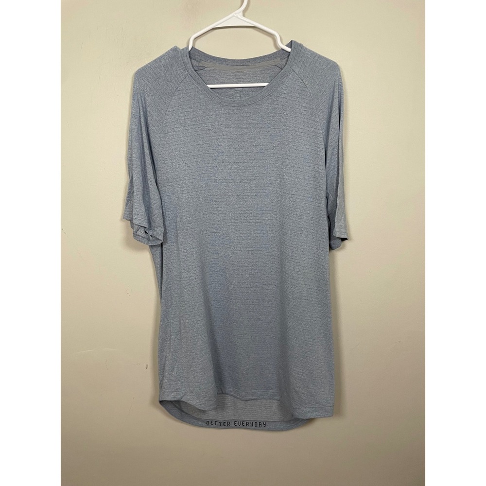 Lululemon Drysense Short Sleeve Shirt In Smoky Blue Gray Athleisure Active Gym